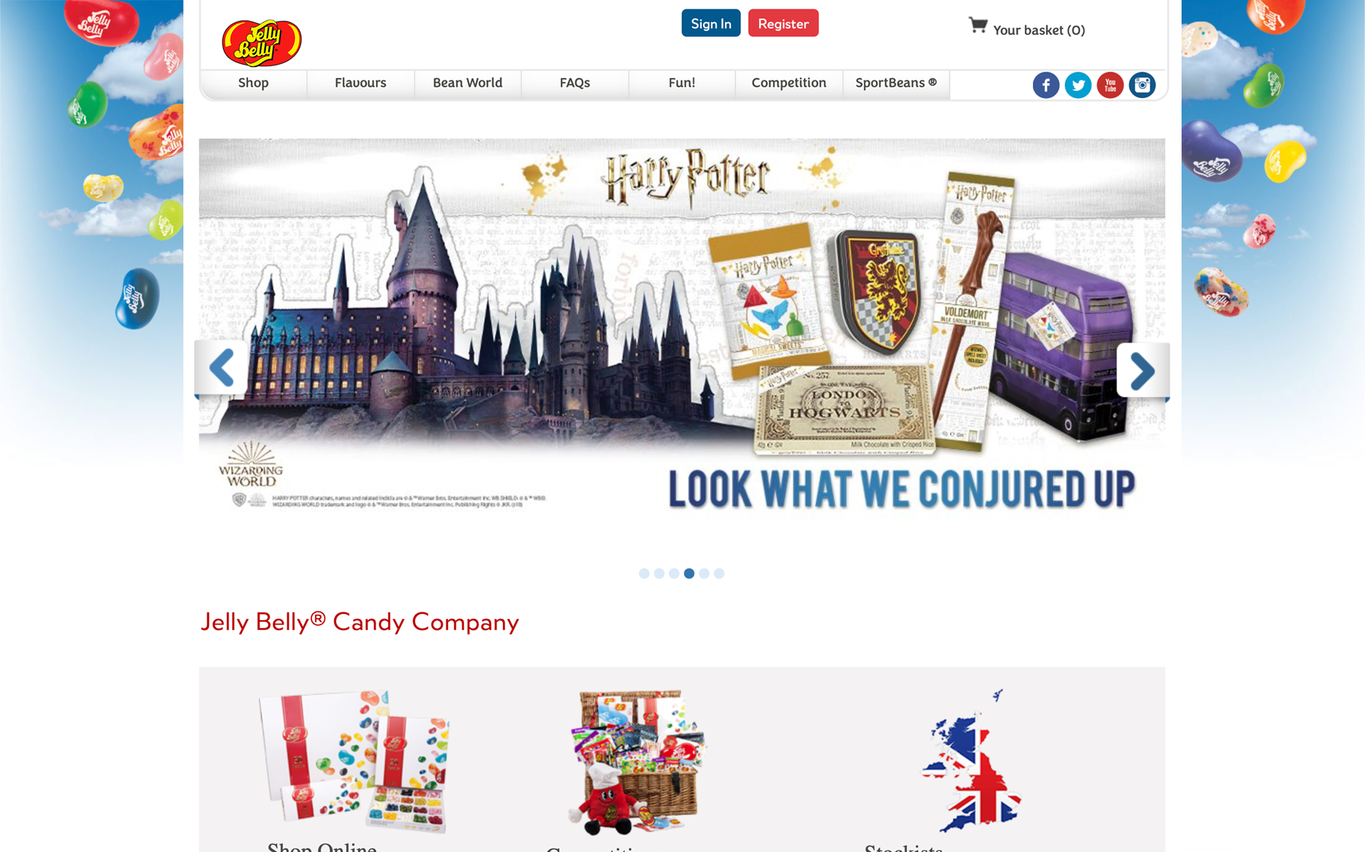 Jelly Belly Home page