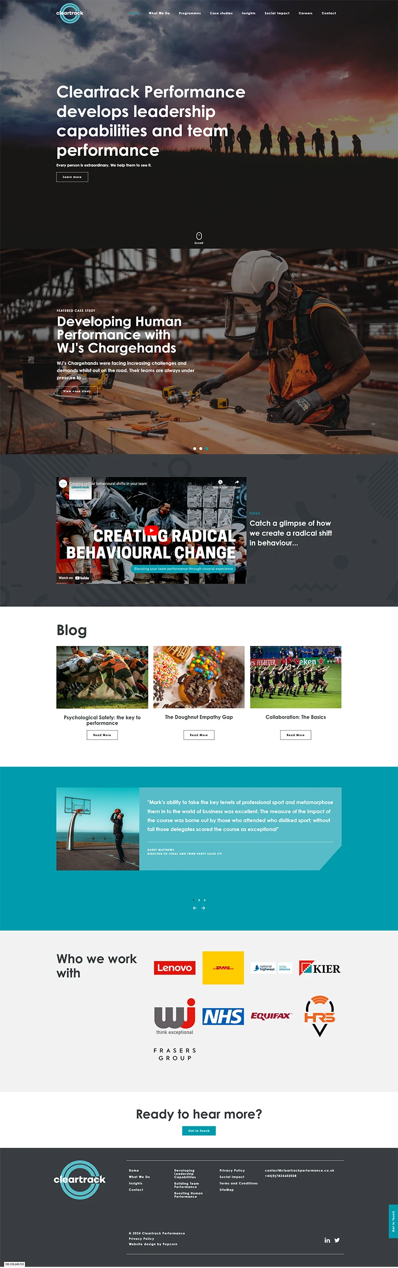Cleartrack Performance homepage