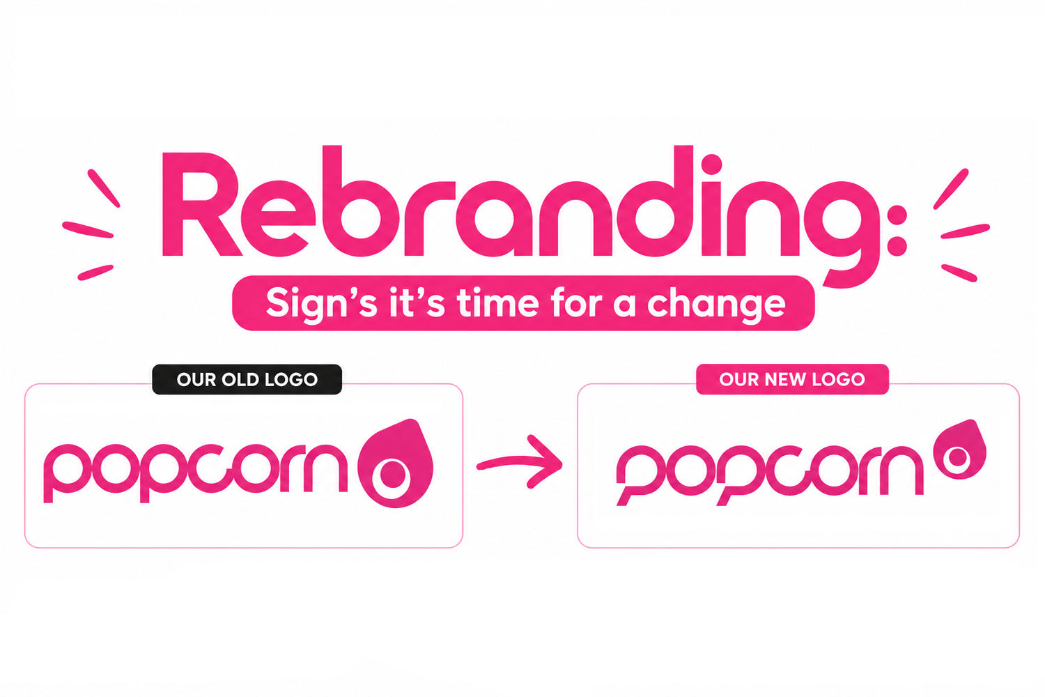 Signs it's time for change. Logo rebrand
